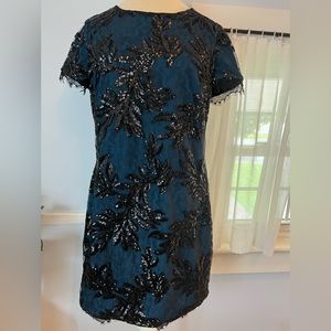 Dress the Population Valerie Sheath Sequin & Lace Mini